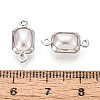 Brass ABS Imitation Pearl Connector Charms KK-N286-02C-P-3