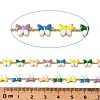 Brass Enamel Butterfly Link Chains CHC-F021-03G-01-2
