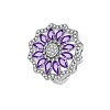 Flower Brass Micro Pave Cubic Zirconia Jewelry Set FS-WG0AAA8-01-5