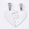 Non-Tarnish 201 Stainless Steel Split Pendants STAS-T048-11-2