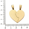 201 Stainless Steel Split Pendants STAS-F368-04G-2