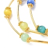 Cat Eye Round Beads Multi-strand Bracelets for Women BJEW-JB12338-03-3