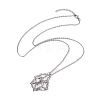 3Pcs 3 Style 304 Stainless Steel & Brass Macrame Pouch Empty Stone Holder for Pendant Necklaces Making NJEW-JN04443-3