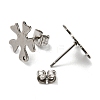 Non-Tarnish 201 Stainless Steel Stud Earrings Finding STAS-B045-14P-2