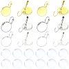 30Pcs 3 Colors Brass DIY Leverback Earring Settings KK-FS0002-10-1