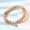 8MM Natural Sunstone Round Beaded Stretch Bracelets for Women GG-CBA3F02-11A-2