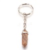 Natural & Synthetic Mixed Stone Pointed Keychain KEYC-JKC00161-M-2