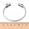 304 Stainless Steel Cuff Bangles for Women Men BJEW-P386-01AS-5