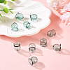 10Pcs Glass Bead Caps for Wind Chimes Making GLAA-BY0001-05F-5