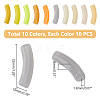 100Pcs 10 Styles Opaque Acrylic Beads MACR-PH0001-72A-2