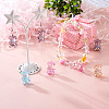 80Pcs 8 Colors Transparent Acrylic Pendants MACR-PJ0001-07-8