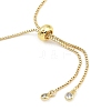 Adjustable Brass Heart Pendant Ball Chain Slider Necklaces for Women NJEW-U015-02G-3