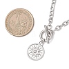 201 Stainless Steel Sun Pendant 304 Stainless Steel Twisted Chain Cable Chain OT Necklaces NJEW-JN05786-3