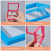 12Pcs 6 Colors Square Transparent PE Thin Film Suspension Jewelry Display Boxes ODIS-GA0001-71-3