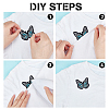 AHADERMAKER 2 Style Iron on Butterfly Cloth Patches PATC-GA0001-08-3