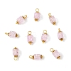 10Pcs Crackle Glass Pendants PALLOY-YW00067-06-1