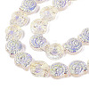 Electroplate Transparent Glass Beads Strands EGLA-Q136-02A-01-3
