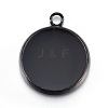 304 Stainless Steel Pendant Cabochon Settings STAS-L211-03C-B-1