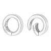 2pcs 925 Sterling Silver Spring Gate Rings with 925 Stamp STER-PH0002-15-1