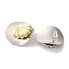 Rack Plating Brass Stud Earrings EJEW-B062-04GP-02-3