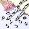 100Pcs Silver Color Plated Acrylic Linking Rings SACR-CJ0001-31-5