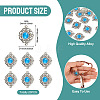 Tibetan Style Alloy with Resin Imitation Turquoise Connector Charms FIND-TAC0035-47AS-07-4