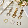 9Pcs 9 Styles Alloy & Brass D-Ring Anchor Shackle Clasps KK-SC0006-36-3