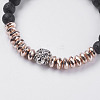 Synthetic Hematite Stretch Bracelets BJEW-I241-19B-2