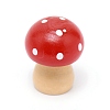 Mushroom Shape Wood Home Ornaments DJEW-WH0015-01A-2