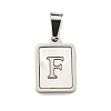 Vacuum Plating 304 Stainless Steel Pave Natural White Shell Pendants STAS-S130-03P-F-1
