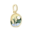 Brass Enamel Pendants KK-F886-01G-04-1