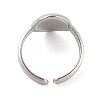 Non-Tarnish 304 Stainless Steel Cuff Ring Components STAS-G341-01P-3