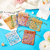 55Pcs 11 Colors Rose Printed Organza Drawstring Bags OP-TA0001-15C-5