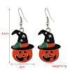 Halloween Theme Alloy Enamel Dangle Earrings FS-WG50C46-11-1