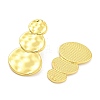 Rack Plating Flat Round Brass Stud Earrings for Women EJEW-G410-64G-1