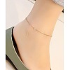 Titanium Steel Charm Anklets for Women WG18C2B-51-1