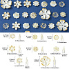 160Pcs 8 Styles ABS Imitation Shell Flowers Beads Caps FIND-CJ0002-26-2