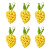 3Pcs 3 Colors Glass Seed Beaded Mango Pendants PALLOY-MZ00893-2