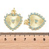 Brass Micro Pave Cubic Zirconia Pendants KK-L275-71B-G-3