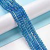 Faceted Rondelle Transparent Glass Beads Strands EGLA-J134-4x3mm-B11-4