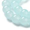 Imitation Jade Glass Round Beads Strands GLAA-A016-01C-4