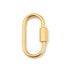 Ion Plating(IP) 304 Stainless Steel Screw Carabiner Lock Charms X-STAS-H107-04D-G-1