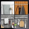 AHADEMAKER 6 Pairs 3 Styles Plastic Self Adhesive Curtain Hanging Rod Brackets FIND-GA0005-62-5