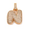 Brass Micro Pave Cubic Zirconia Pendants KK-C076-29N-G01-1