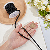 1 Roll Round Braided Cowhide Leather Cord NWIR-CL0001-01B-3