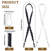 2Pcs 2 Colors Polyester Lace Hat Flexible Removable Chin Cord FIND-CP0003-60-2