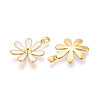 Brass with Enamel Cup Pearl Peg Bails Pin Pendants KK-T079-30G-2