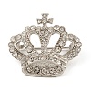 Rhinestone Crown Brooch Pin JEWB-Q030-07P-1