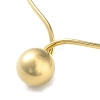 304 Stainless Steel Round Ball Pendant Choker Necklaces LS-NJEW-D058-01G-2