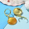 Brass Enamel Leverback Earrings for Women EJEW-U032-01G-3